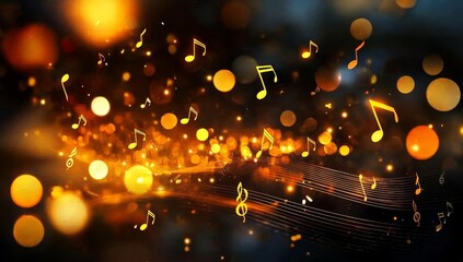 Obraz premium Musical accents journeying into an unseen horizon.