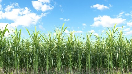 Obraz premium Lush green grass field under a bright sky; nature background for website