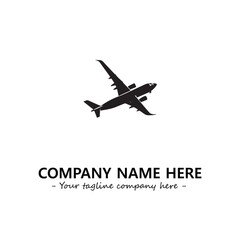 Plane silhouette logo company design vector illustration