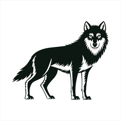 Majestic Wolf Silhouette – Graphic Art