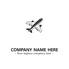 Plane silhouette logo company design vector illustration