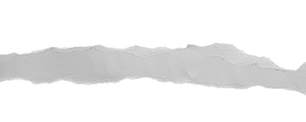 white torn or ripped paper isolated on transparent png background,realistic torn paper edges
