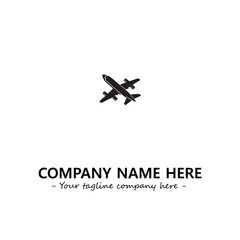 Plane silhouette logo company design vector illustration