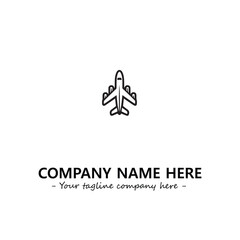 Plane silhouette logo company design vector illustration