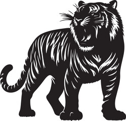 Obraz premium Tiger Silhouette
