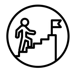 Career Planning Chart Vector Line Icon Design