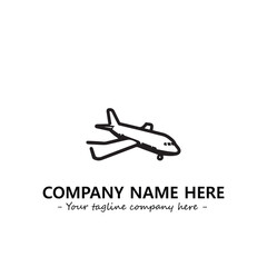 Plane silhouette logo company design vector illustration