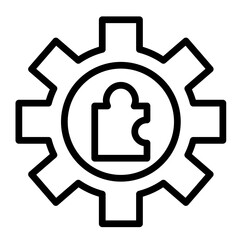 Workplace Skills Vector Line Icon Design