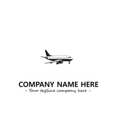 Plane silhouette logo company design vector illustration
