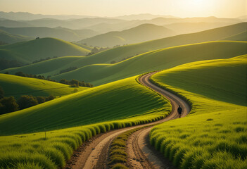 Serene Green Valley: A Beautiful and Tranquil View of Nature