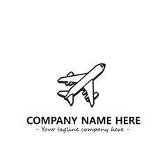 Plane silhouette logo company design vector illustration