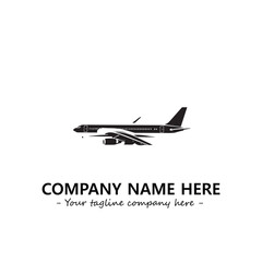 Plane silhouette logo company design vector illustration
