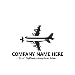 Plane silhouette logo company design vector illustration