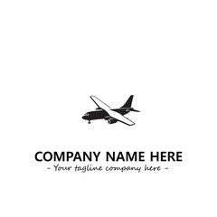 Plane silhouette logo company design vector illustration