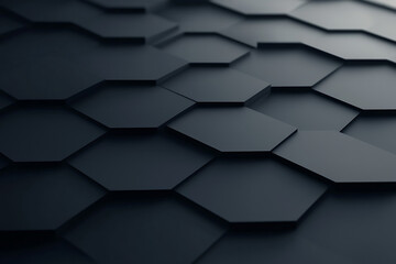 Dark Hexagon Pattern Background.
