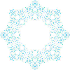 Beautiful flower art and mandala vector design