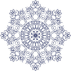 Beautiful flower art and mandala vector design