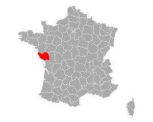 Karte von Vendee in Frankreich