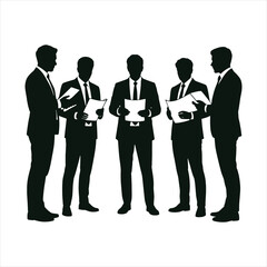Business Team Meeting Silhouette