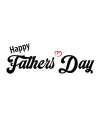 Handwritten text with Father's Day with love vector logo