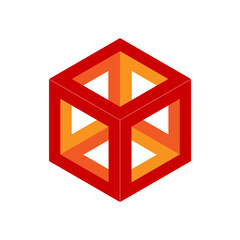 Web line modern color full letter logo design