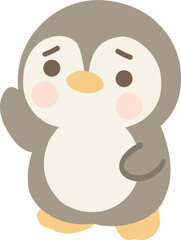 Adorable penguin says hi by waving animal