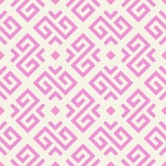 Seamless pink geometric pattern with zigzag stripes in a retro vintage style