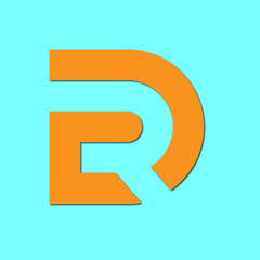 Web line modern color full letter logo design