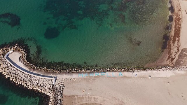 Aerial view of Puente Romano in Marbella.