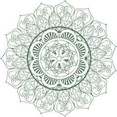 Beautiful flower art and mandala vector design