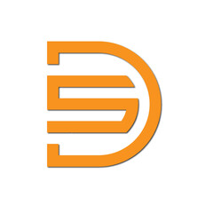 Web line modern color full letter logo design