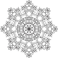 Beautiful flower art and mandala vector design