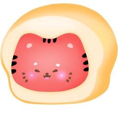 Cute kawaii bread cats clipart