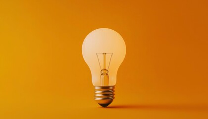 Illuminating idea, glowing lightbulb