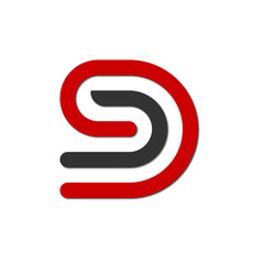 Web line modern color full letter logo design