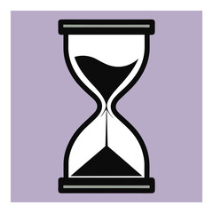 Minimalist Hourglass Design in Black and White