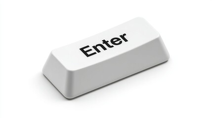 Isometric view of Enter key Isolated vector illustration with tech layout and depth