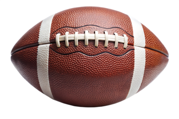 American football ball ins up isolated on white background