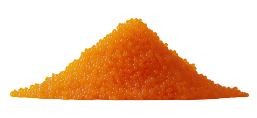 Orange fish roe pile isolated on white background png ai generated isolated on a white background