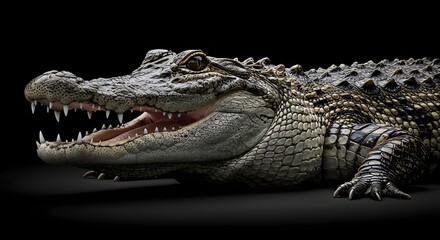 Obraz premium Alligator Open Mouth Teeth Reptile