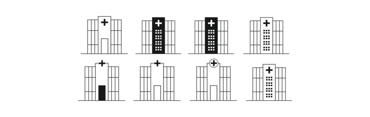  Collection of Home Icons. Vector web home icon, building symbol. House. Vector Building Illustration