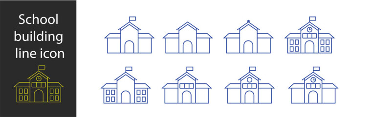  Collection of Home Icons. Vector web home icon, building symbol. House. Vector Building Illustration