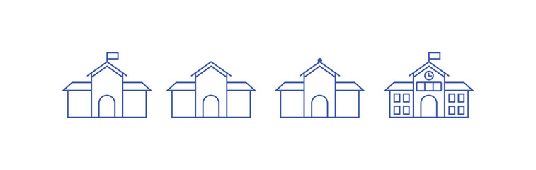  Collection of Home Icons. Vector web home icon, building symbol. House. Vector Building Illustration