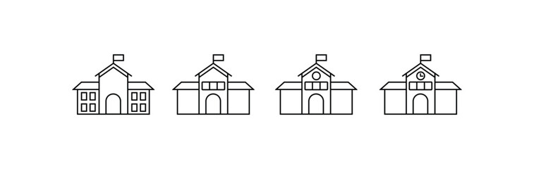  Collection of Home Icons. Vector web home icon, building symbol. House. Vector Building Illustration