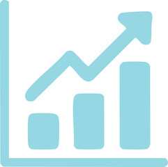 Bar Graph with Arrow Up Icon