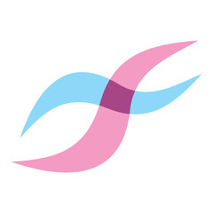 Abstract Logo with Overlapping Shapes  Modern Transparent Geometric Design