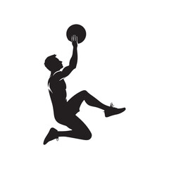 silhouette of people exercising, training muscles, body building, editable vector image