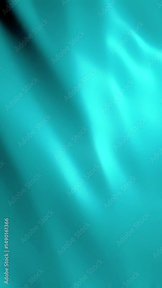 Poster abstract turquoise silk fabric flowing in gentle waves video background