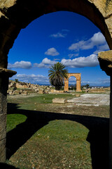 L'area archeologica di Phradi Majus con i resti dell'antico insediamento Romano. Sousse Governorate, Tunisia