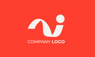Stylish NI Brand Logo Design

